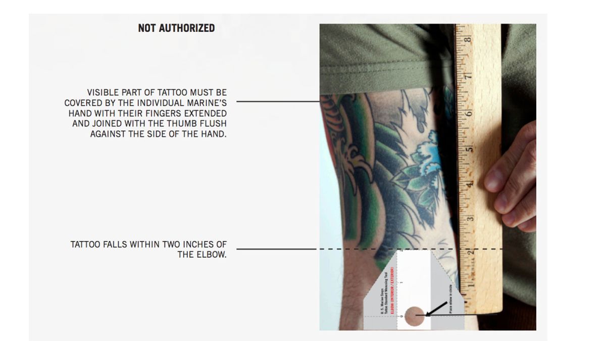Marines place more areas offlimits to tattoos