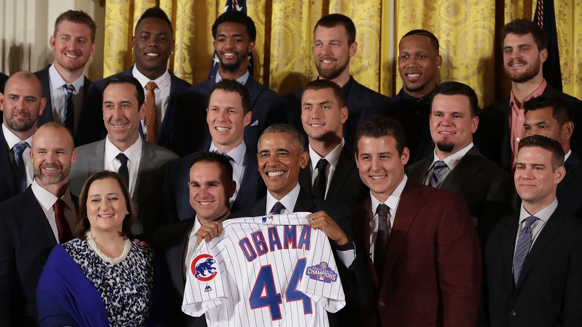 Donald Trump welcomes World Series champion Cubs to White House