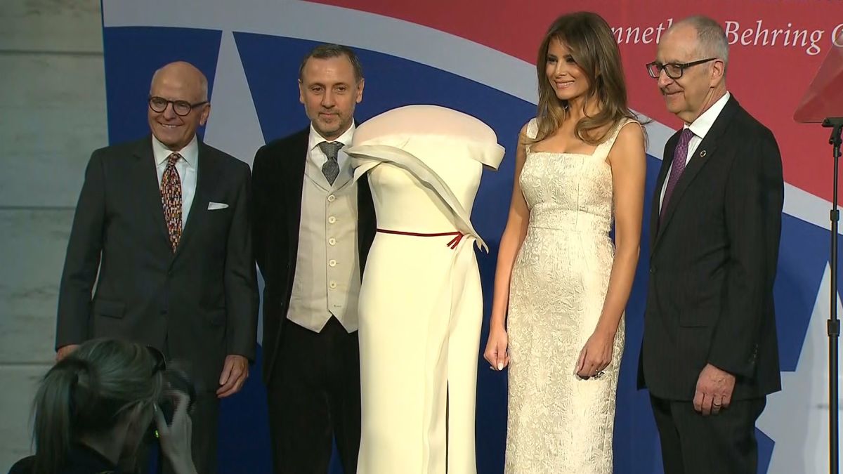 First lady Melania Trump's inaugural gown unveiled at Smithsonian - ABC News