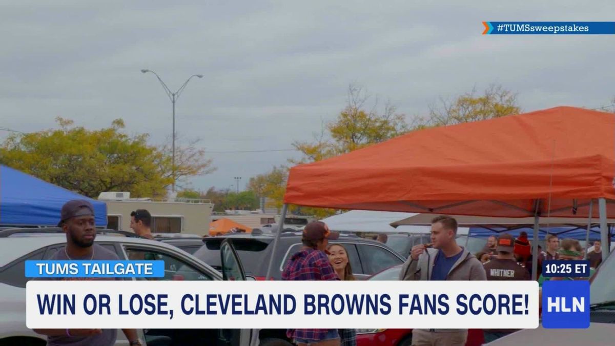 Cleveland Browns' fans show off their food and tailgates at the Muni Lot  ahead of home opener 