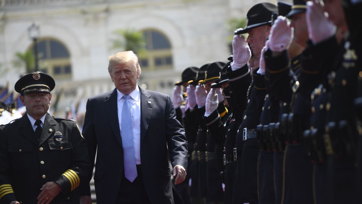 Trump attends National Peace Officers Memorial Service