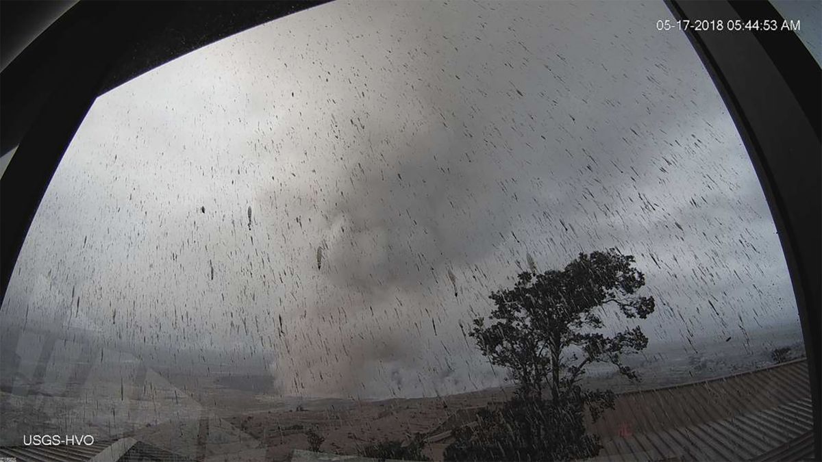 Kilauea Volcano Summit Caldera Large Ash Plume 2018 Silver Halide Photo 