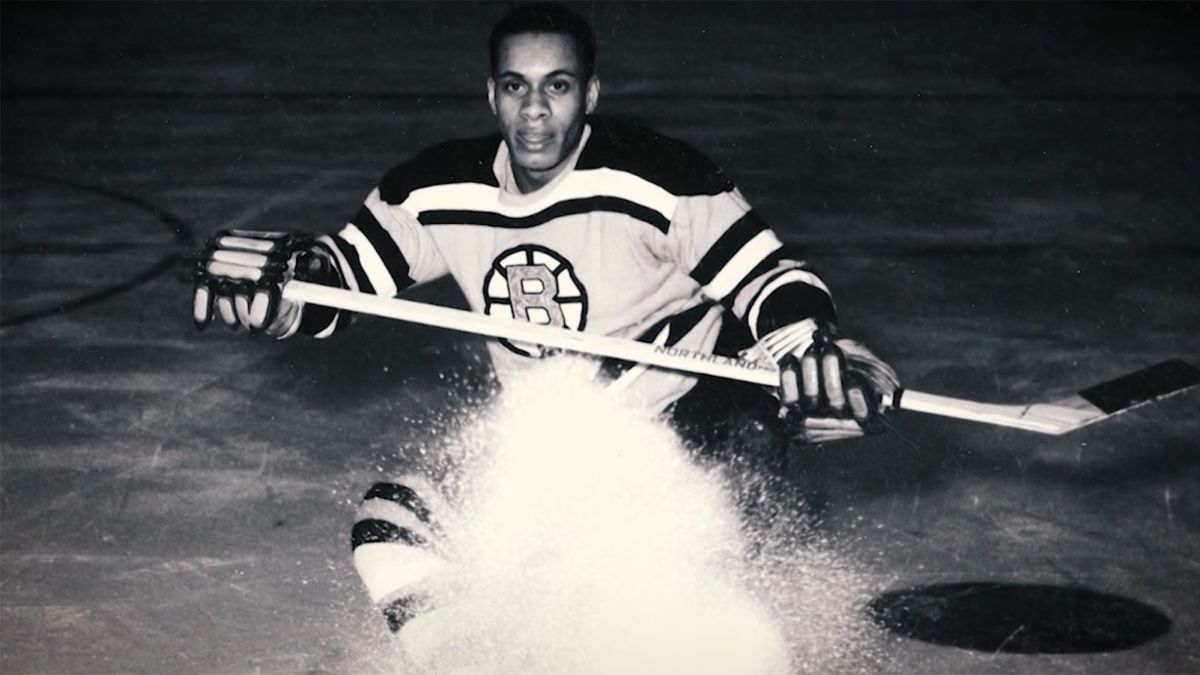 NHL honoree Willie O'Ree is introduced during the first intermission  News Photo - Getty Images