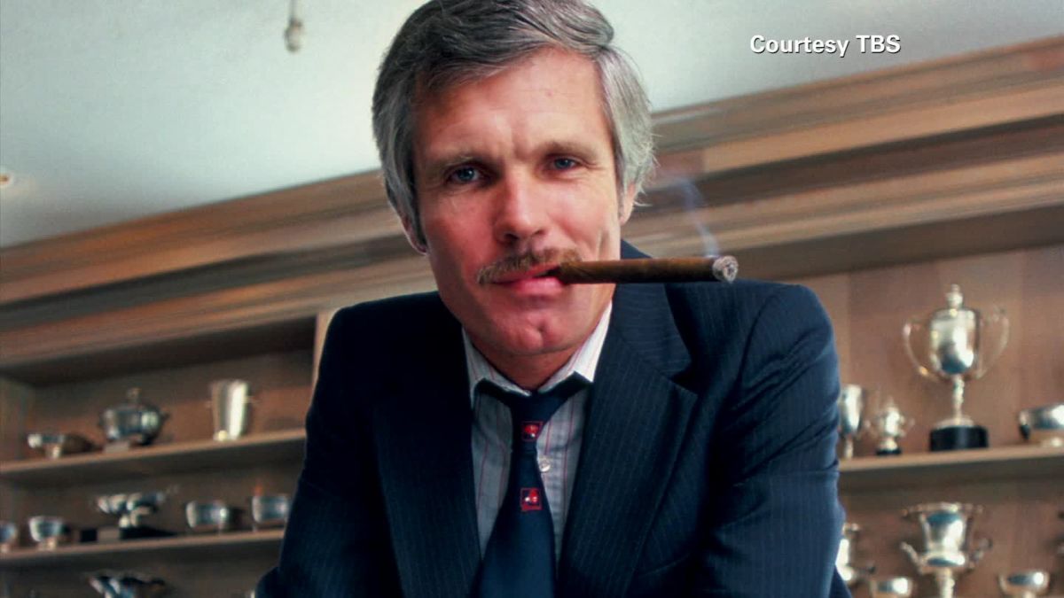 Ted Turner waves around his tomahawk in public 