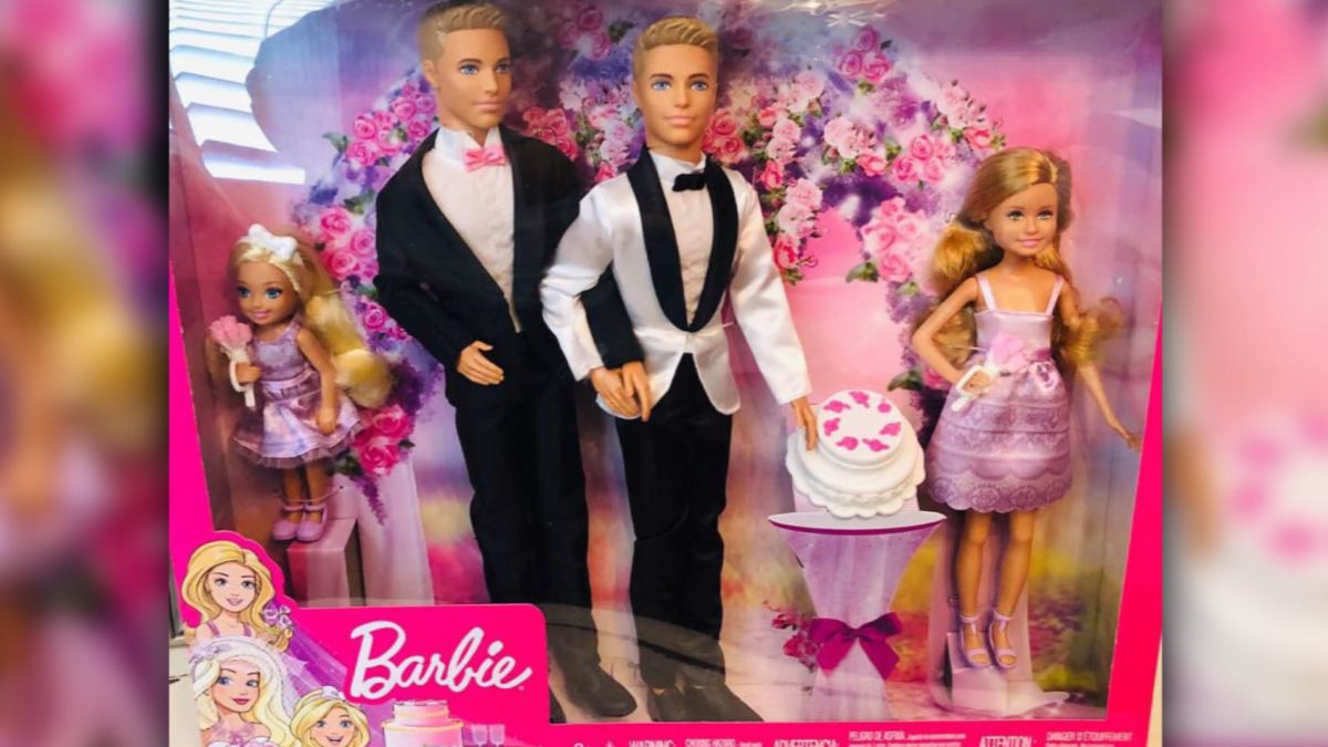 barbie bride and groom set