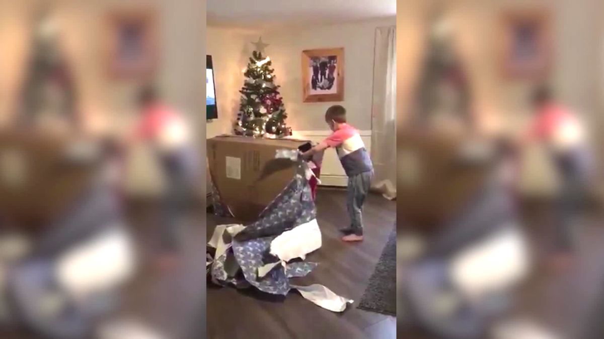 Boys who lost their father get surprise Christmas visit from