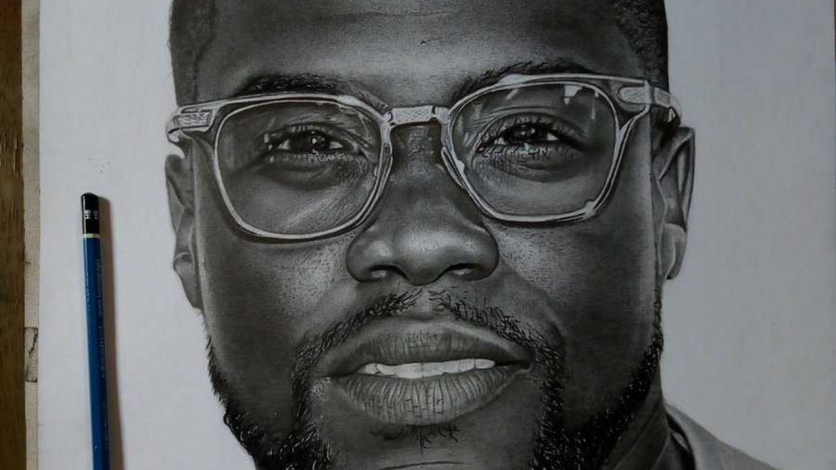 Nigerian Pencil Artist Sells Portraits To Kevin Hart