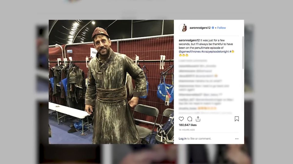 Just like us, Aaron Rodgers is a really really big Game of Thrones fan