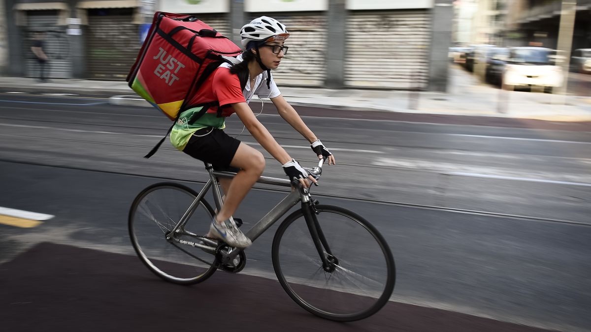 just eat delivery bike