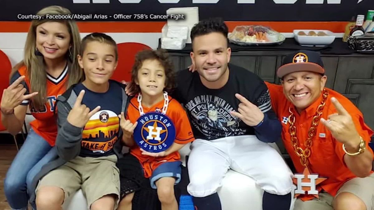 Jose Altuve made a surprise visit to a young Astros fan who