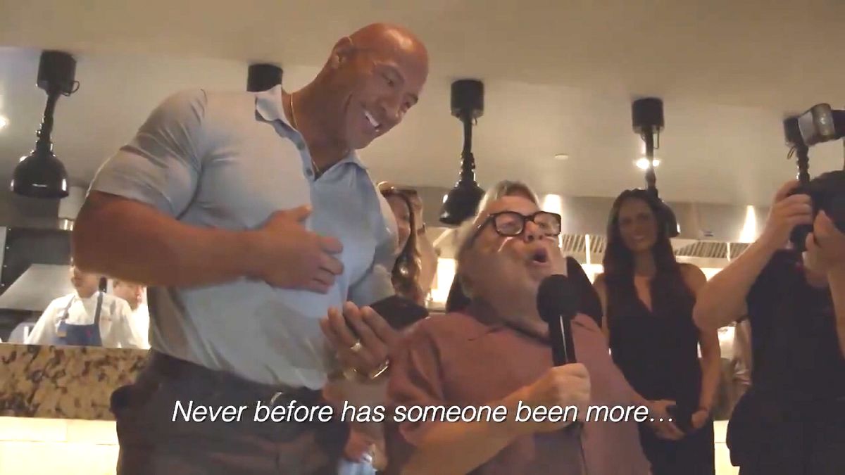 The Rock, Danny DeVito Crash a Wedding in Mexico: Watch