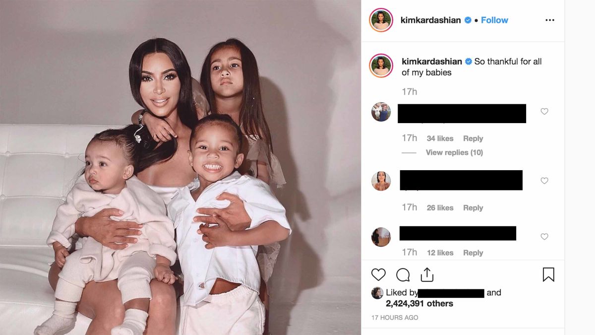Kim Kardashian West Shares New Photos Of Kanye And Kids For Thanksgiving Cnn