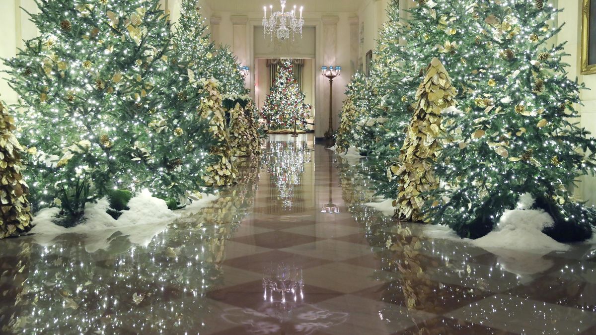 white house christmas trees 2020 Melania Trump Highlights Spirit Of America For Holiday Decoration Theme Cnnpolitics white house christmas trees 2020