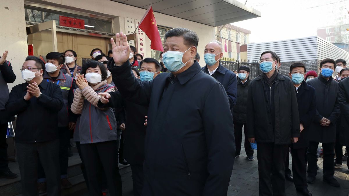 Image result for Chinese President Xi Jinping inspects the novel coronavirus pneumonia prevention and control work in Beijing, capital of China, on February 10.