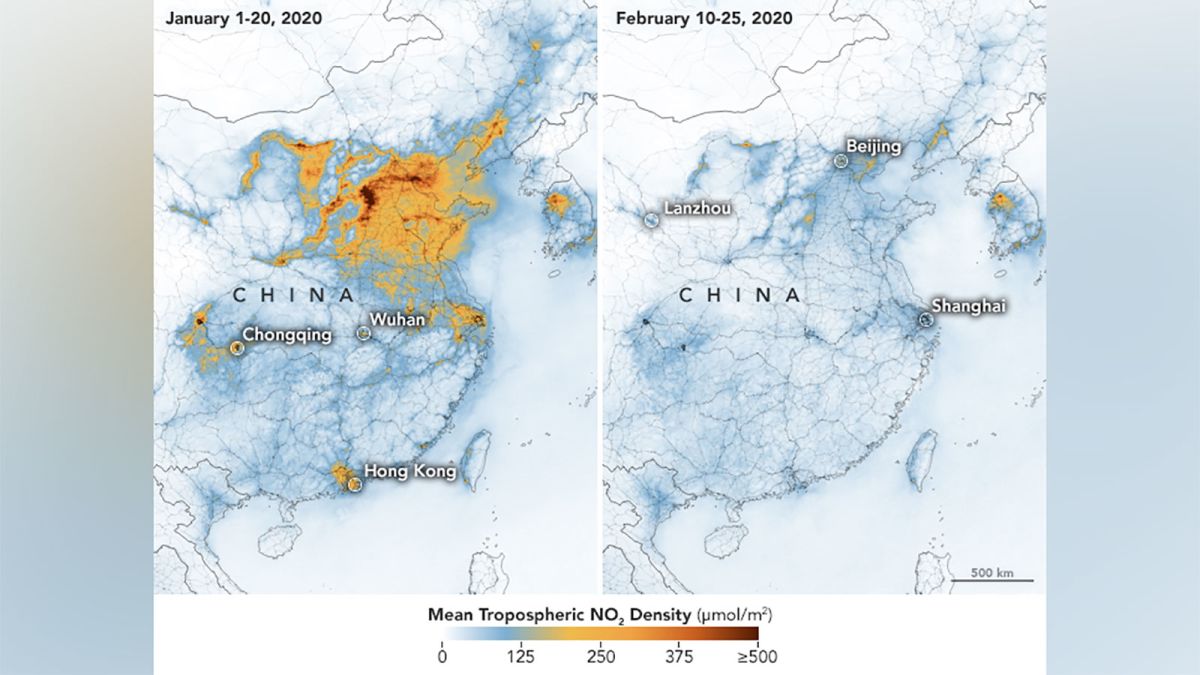Nasa Images Show A Decrease In China S Pollution Related To