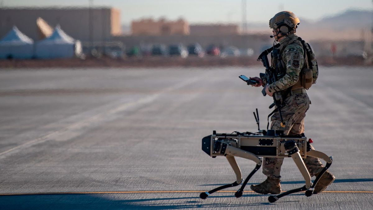 Robot dogs join US Air Force exercise giving glimpse at potential  battlefield of the future - CNN