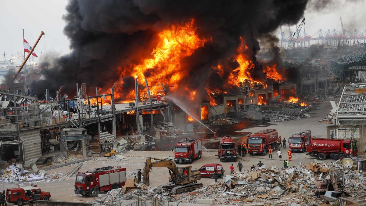 Beirut fire: Port ablaze again, weeks after massive blast - Lebanese Army -  CNN