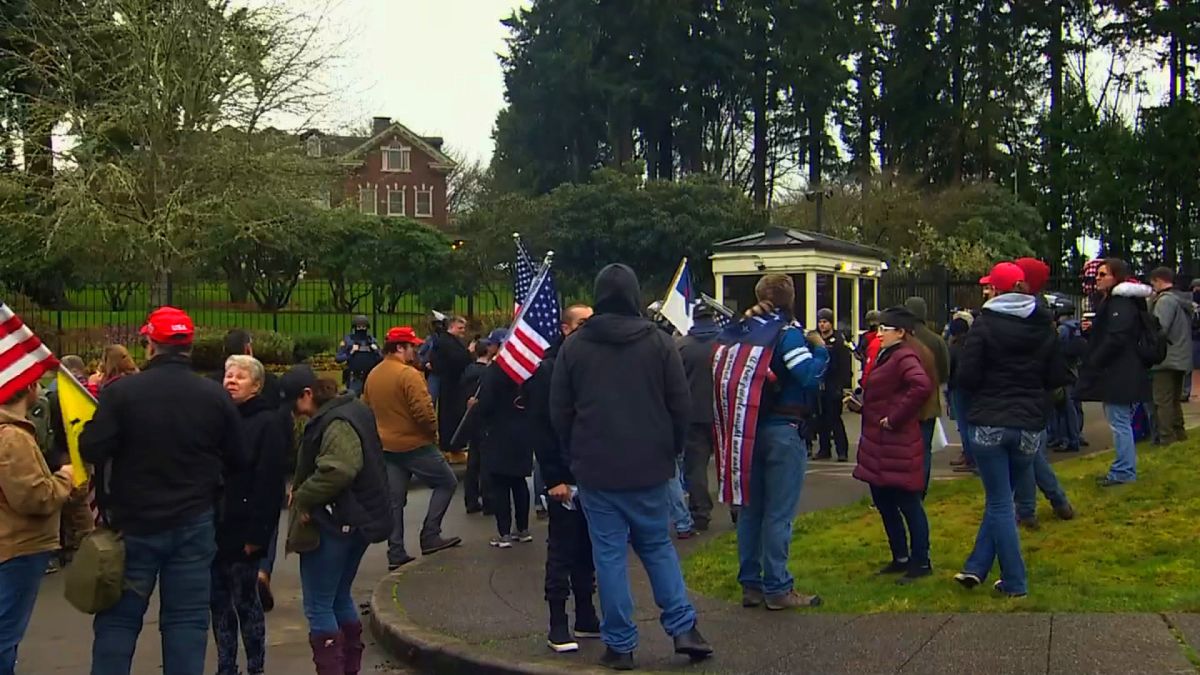 Pro-Trump Demonstrators Enter Grounds Of Washington Governor's Mansion As Protesters Gather Across The Country - Cnnpolitics