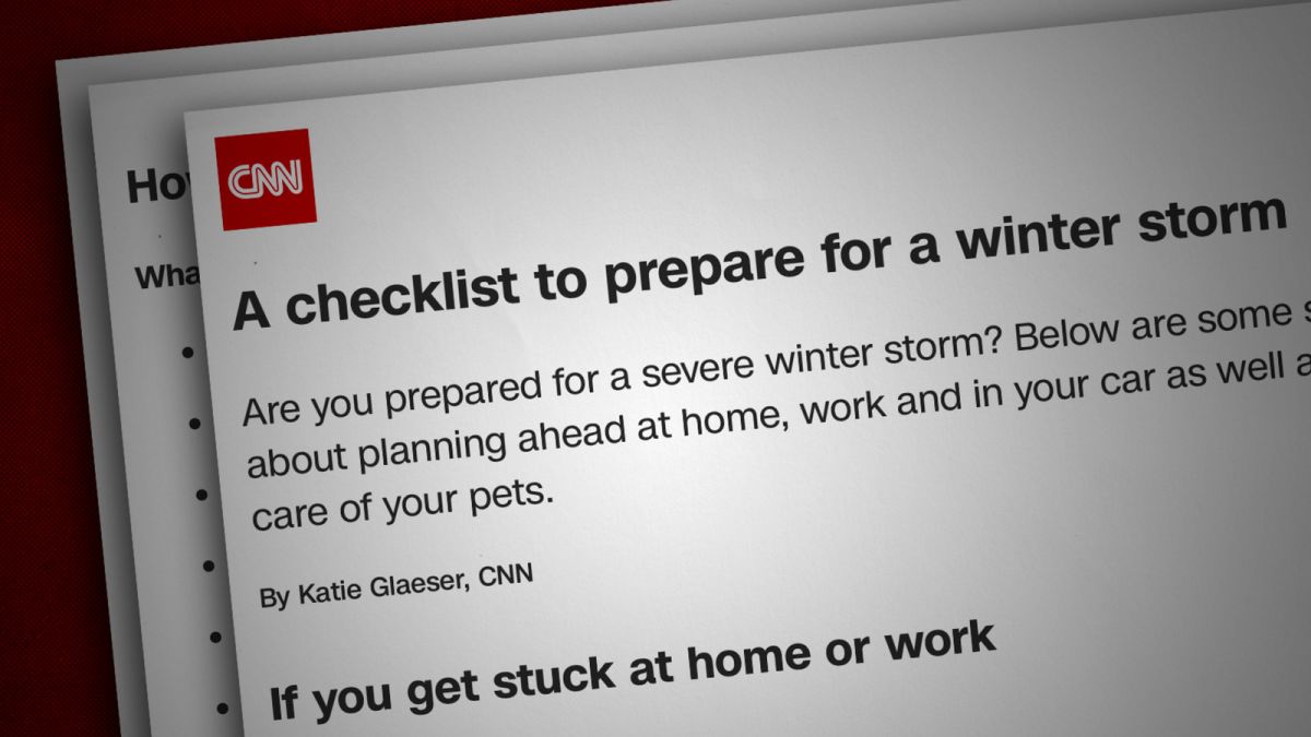 Be Prepared for Winter Storms