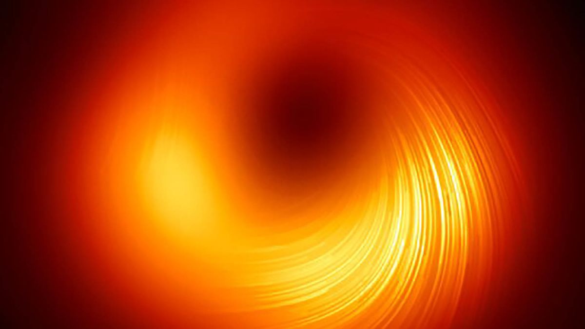 New Image Reveals Supermassive Black Hole S Swirling Magnetic Field Cnn
