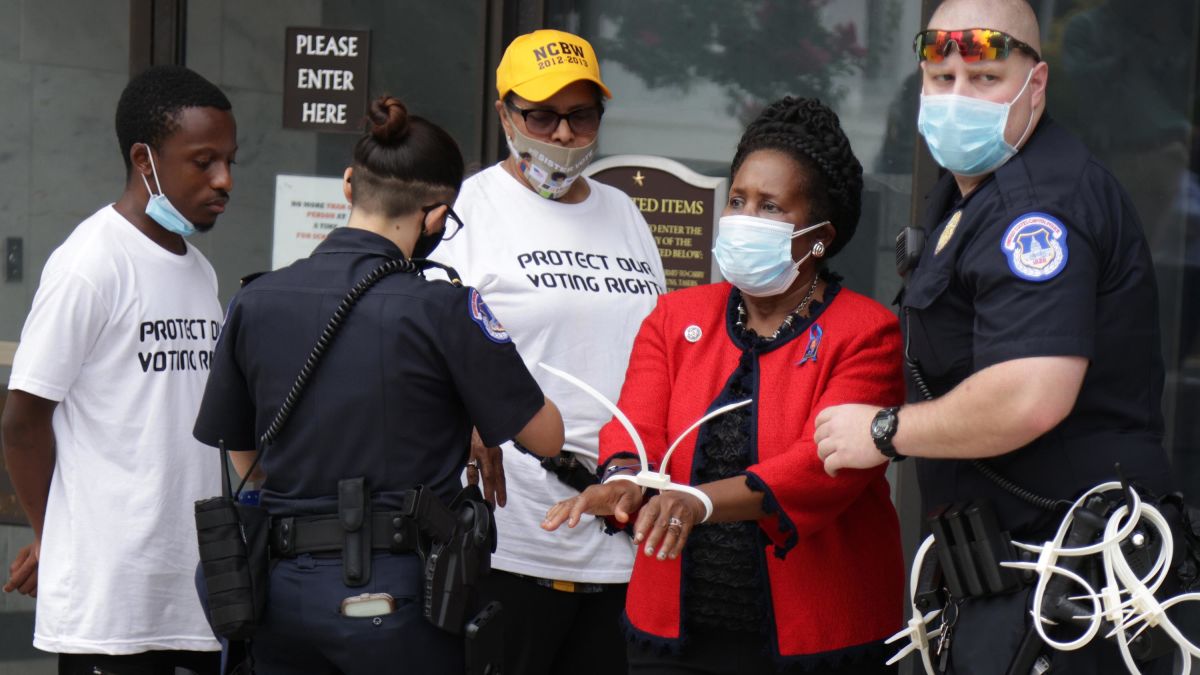 Sheila Jackson Lee arrested during voting rights protest in DC | CNN  Politics