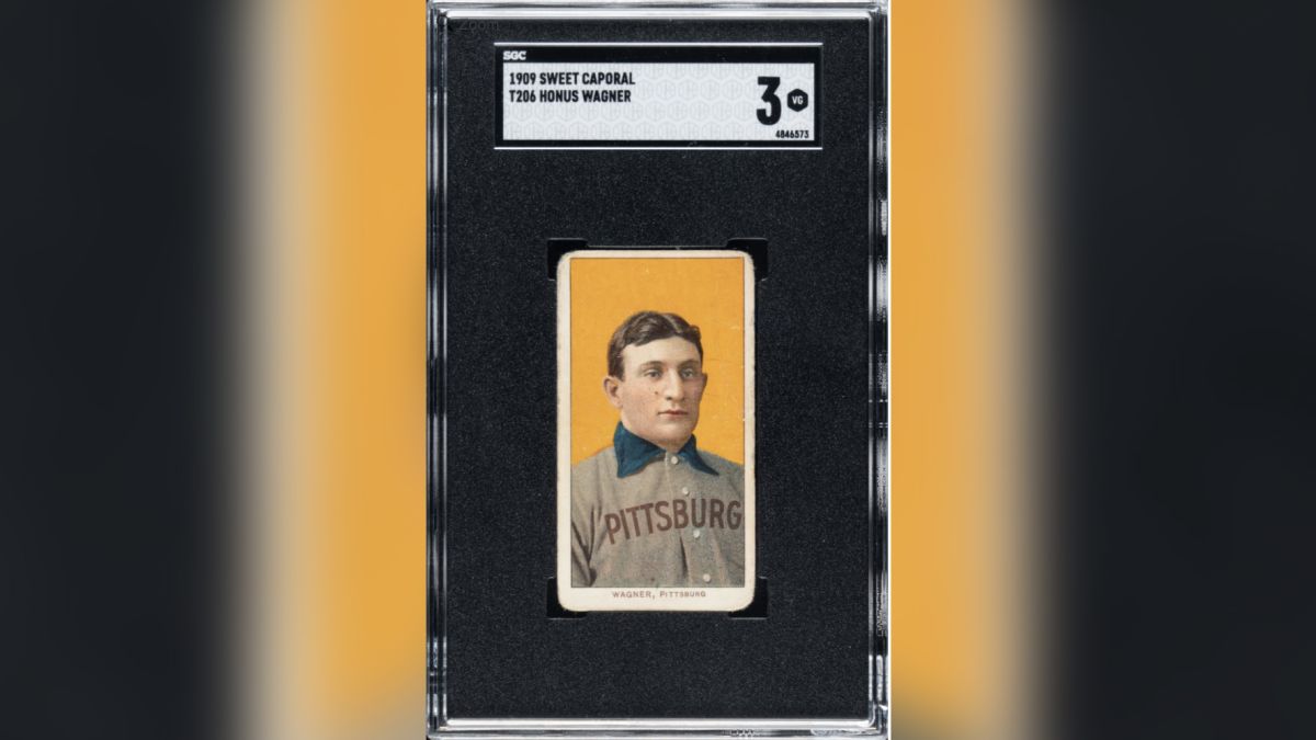 Rare Honus Wagner baseball card sells for record $6.6 million at auction
