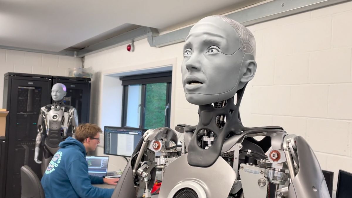 Watch: Humanoid robot Ameca shows off life-like facial expressions ...