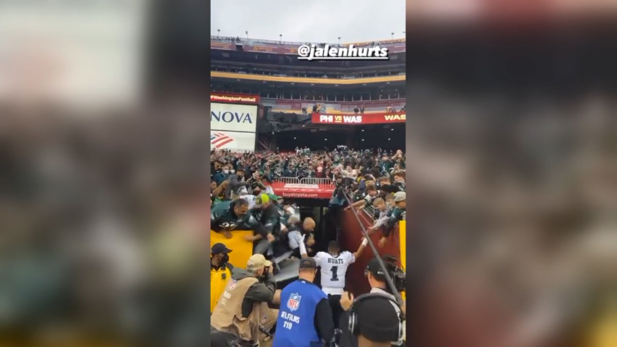 Eagles fans take over Washington's stadium, with many turning