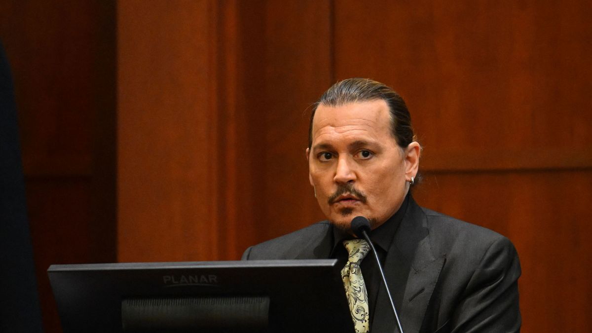 Johnny Depp during the trial