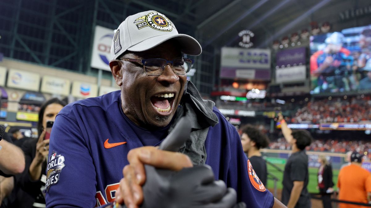 Houston Astros manager Dusty Baker and his wristbands as works of art