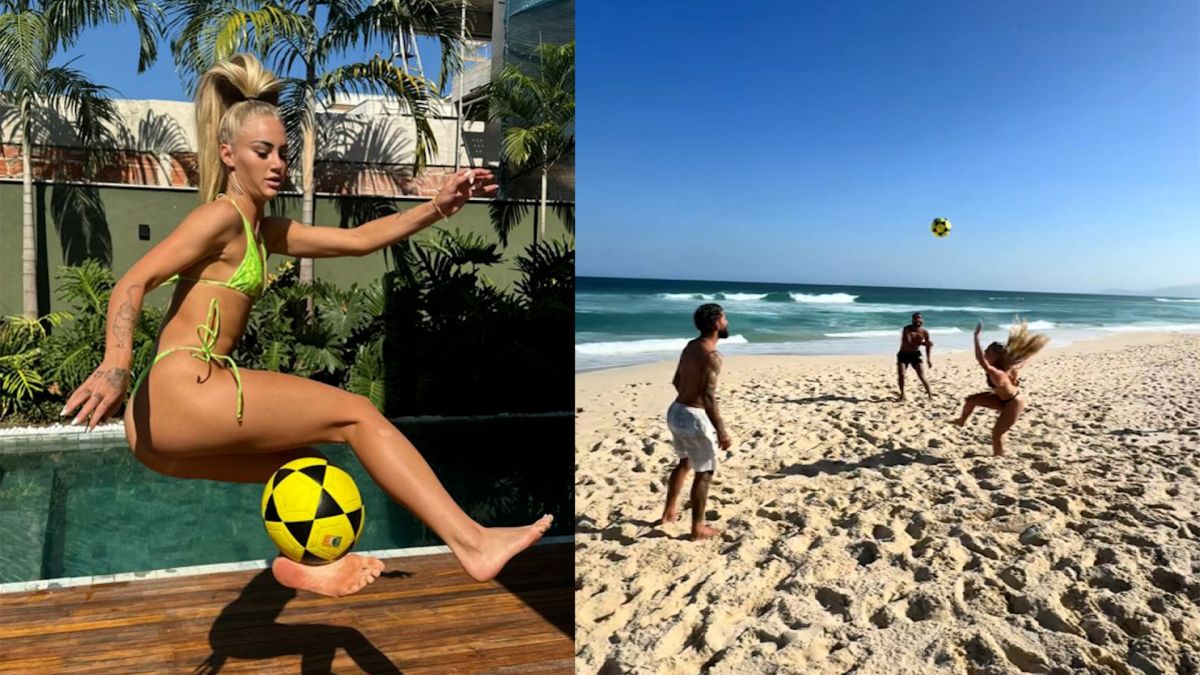 Alisha Lehmann aprovecha el sol de Brasil para realizar trucos de fútbol