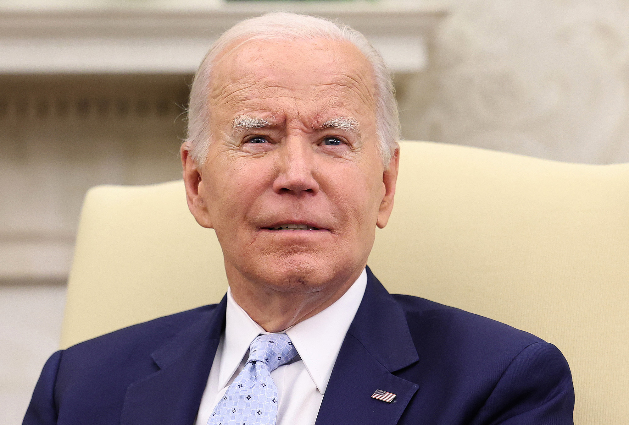 Joe Biden amerikai elnök az Ovális Irodában október 5-én Washingtonban. 