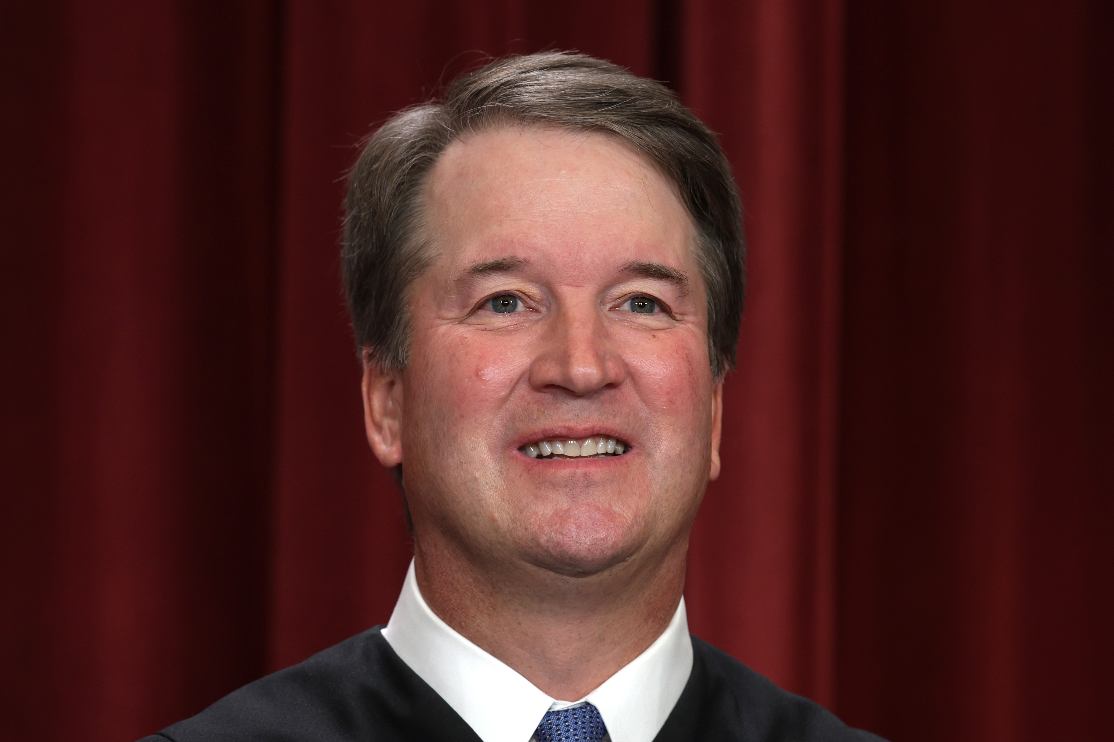Justice Brett Kavanaugh poses for an official portrait at the Supreme Court in Washington, DC, in 2022.