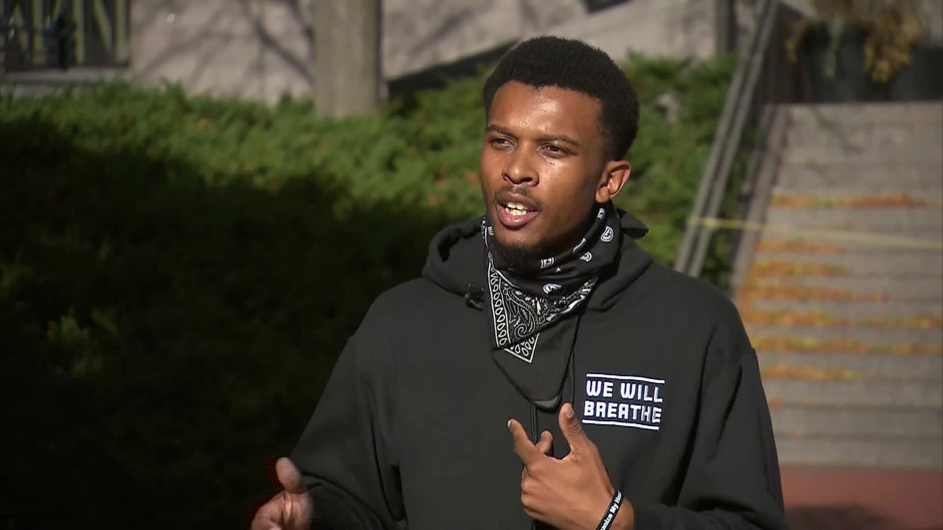 Lewis McCaleb, a 22-year-old first-time voter, speaks with CNN.