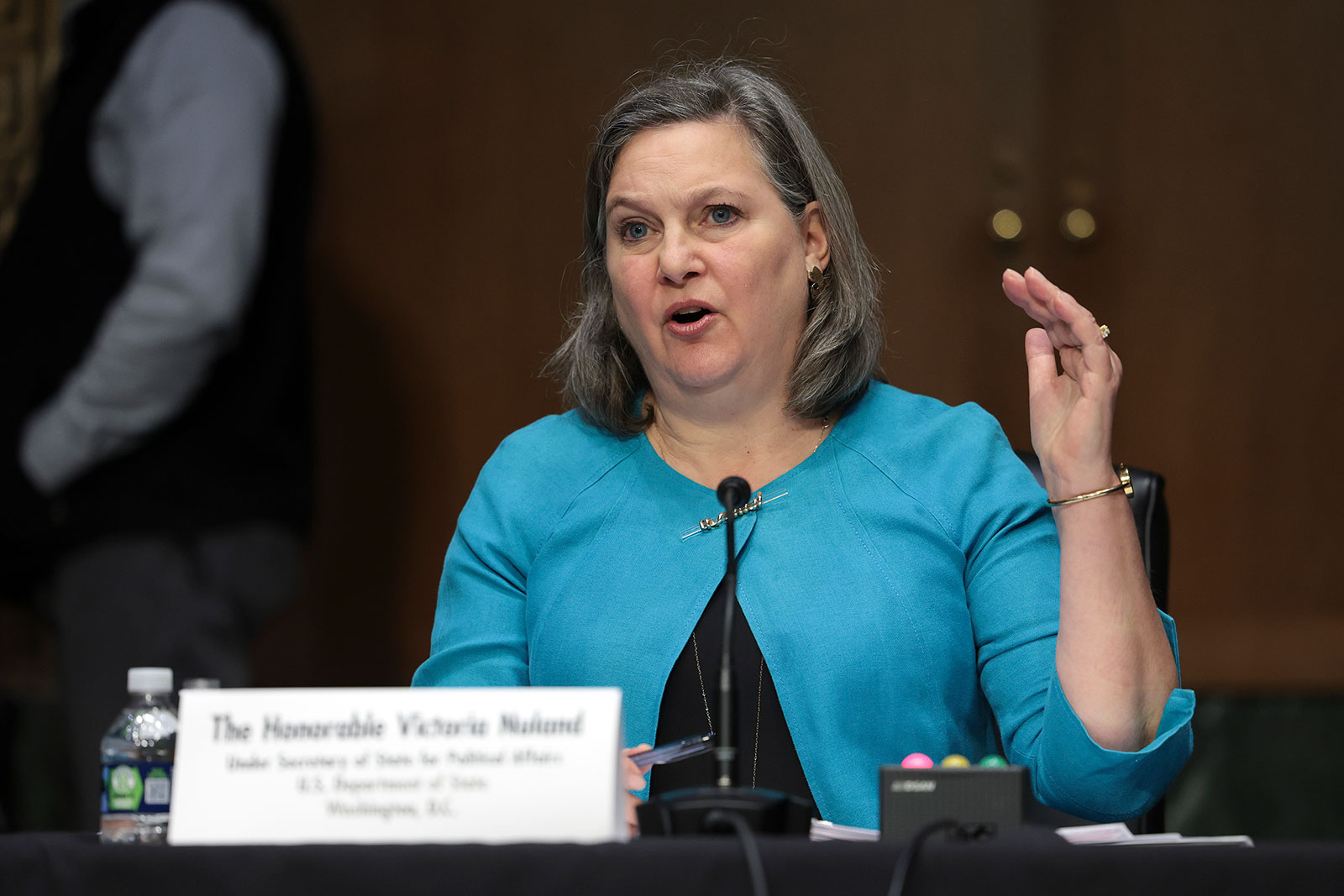 Undersecretary of State for Political Affairs Victoria Nuland testifies before a Senate Foreign Relation Committee hearing on Ukraine on March 8 in Washington, DC. 