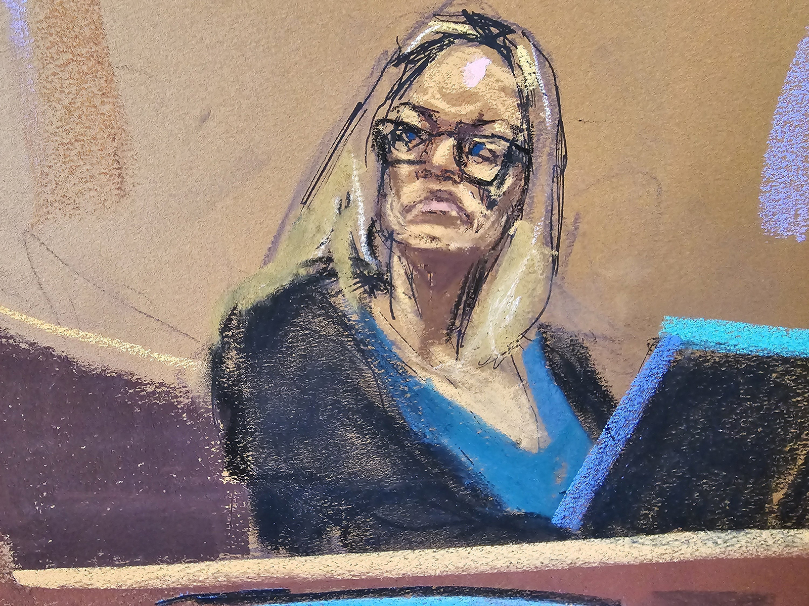 Stormy Daniels is cross examined by the defense on Thursday, May 9. 