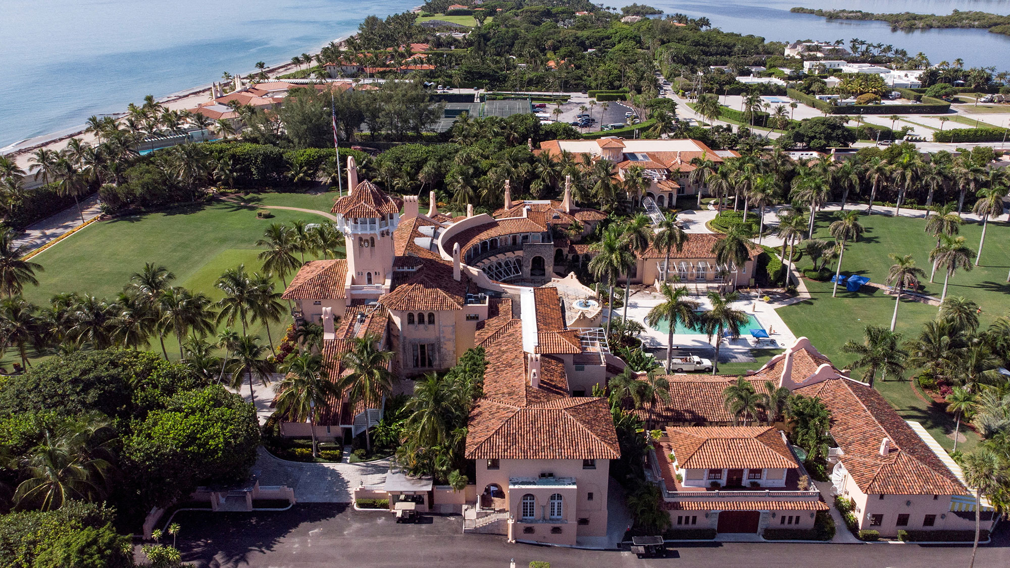 A view of Donald Trump's Mar-a-Lago resort in Florida.