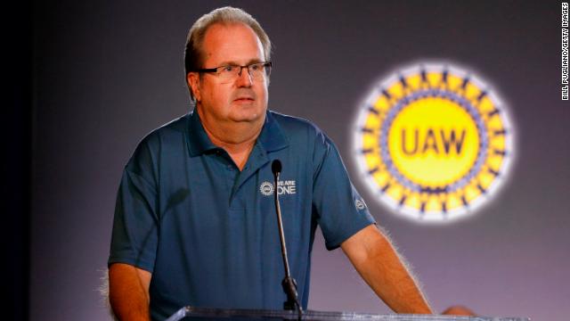 United Auto Workers President Gary Jones speaking at the opening of GM-UAW contract talks on July 16 in Detroit.