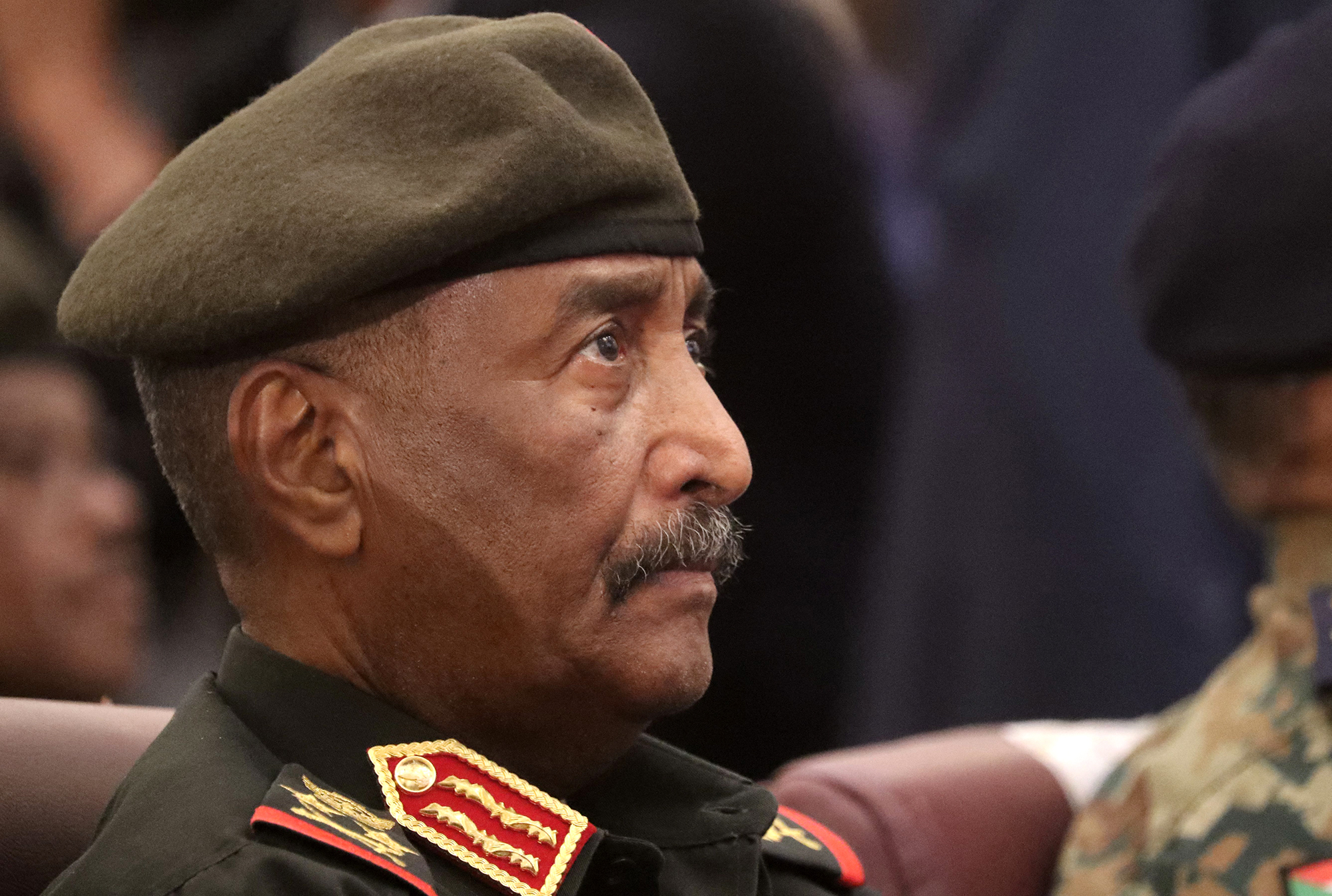 General Abdel Fattah al-Burhan attends a ceremony in 2022. 