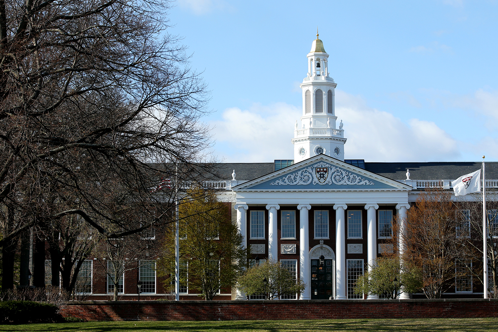 A general view of Harvard University campus is seen on April 22 in Cambridge, Massachusetts. 
