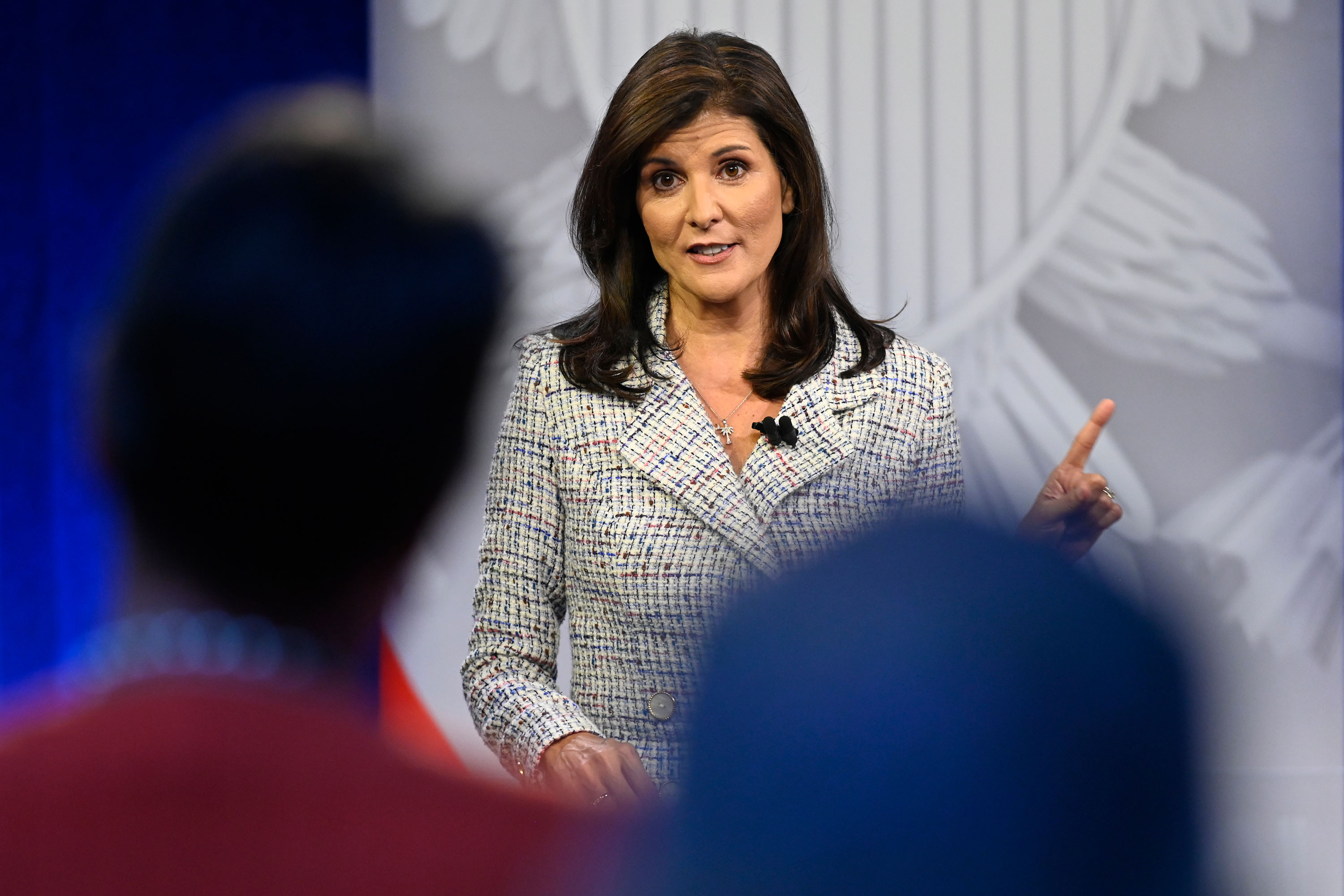 Nikki Haley speaks during a CNN Republican Town Hall moderated by CNN’s Jake Tapper at Grand View University in Des Moines, Iowa, on Sunday, June 4. 