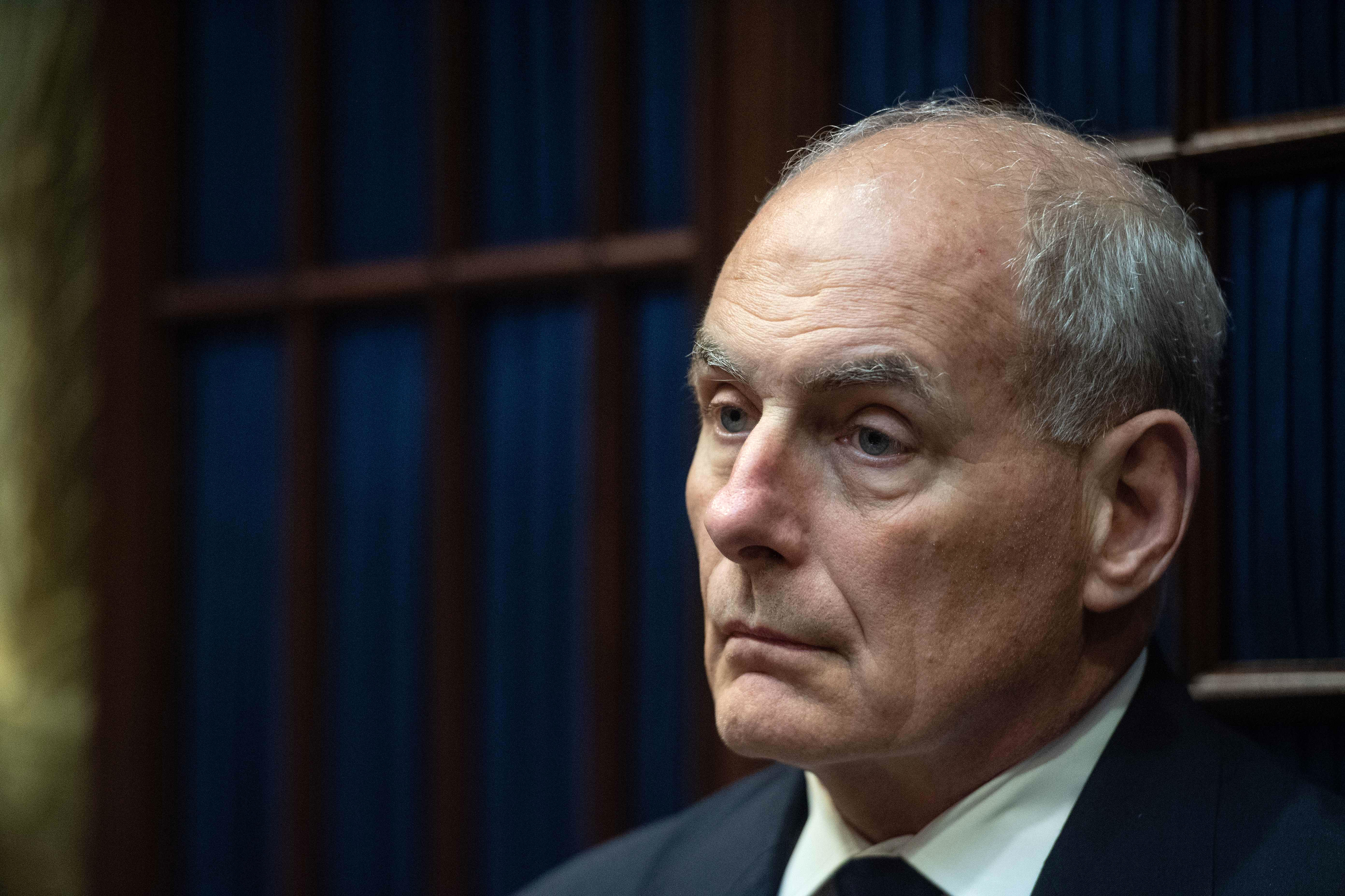 Then-White House chief of staff John Kelly attends a meeting at the White House on September 5, 2018.