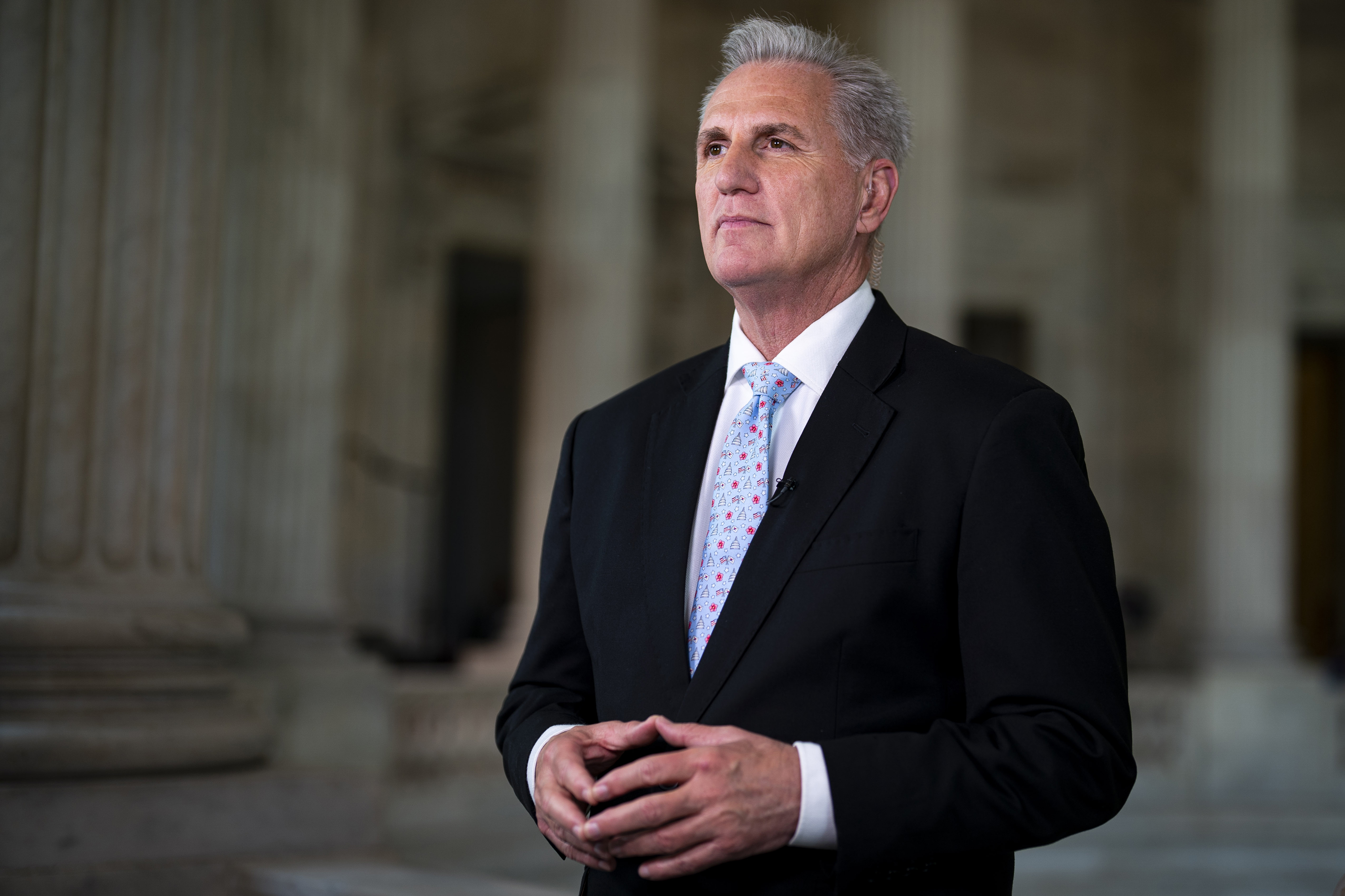 US House Speaker Kevin McCarthy during an interview on Capitol Hill in Washington, DC, on Thursday.