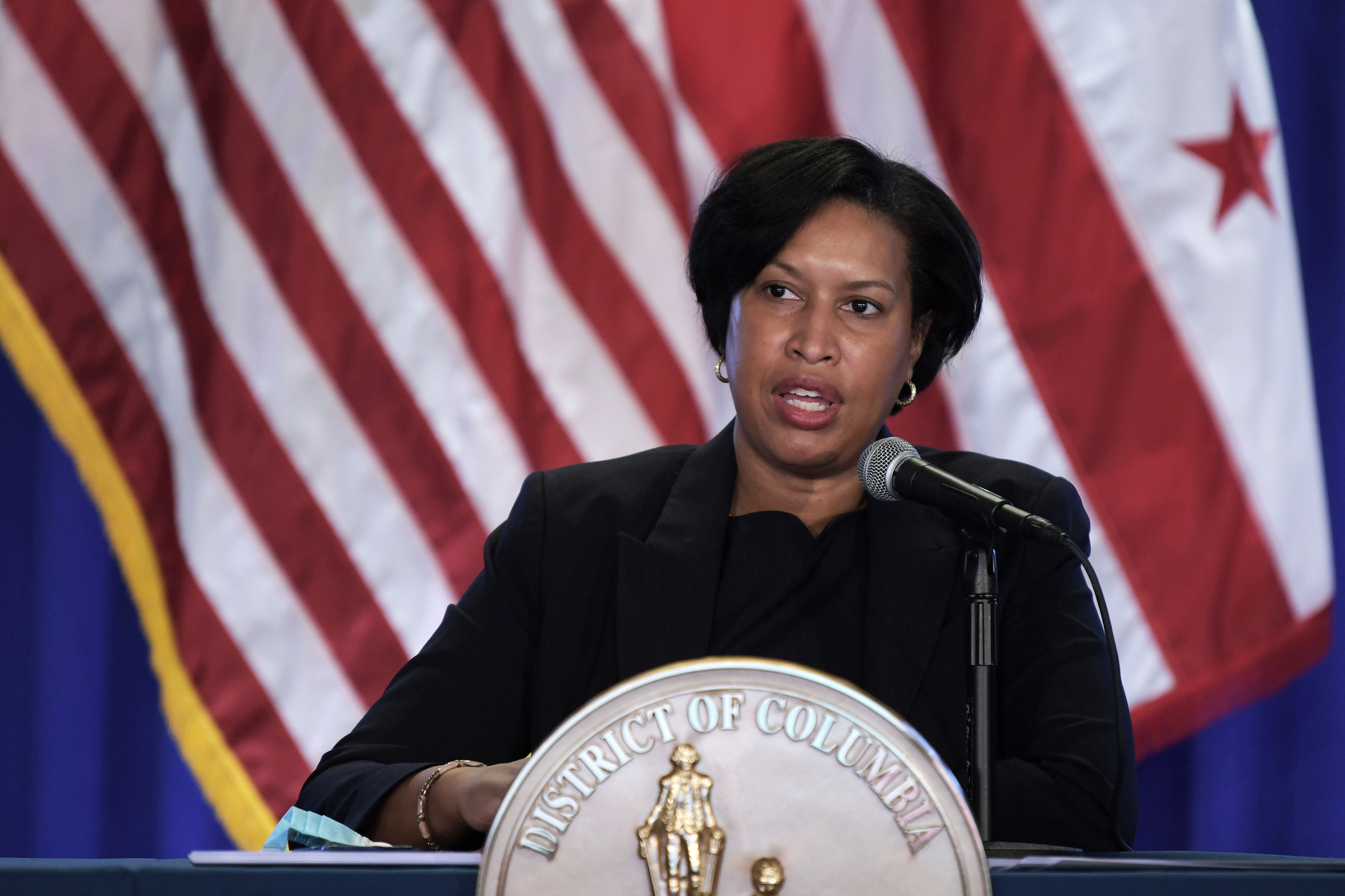 Muriel Bowser, mayor of Washington, DC, holds a press conference on January 11 in Washington, DC.