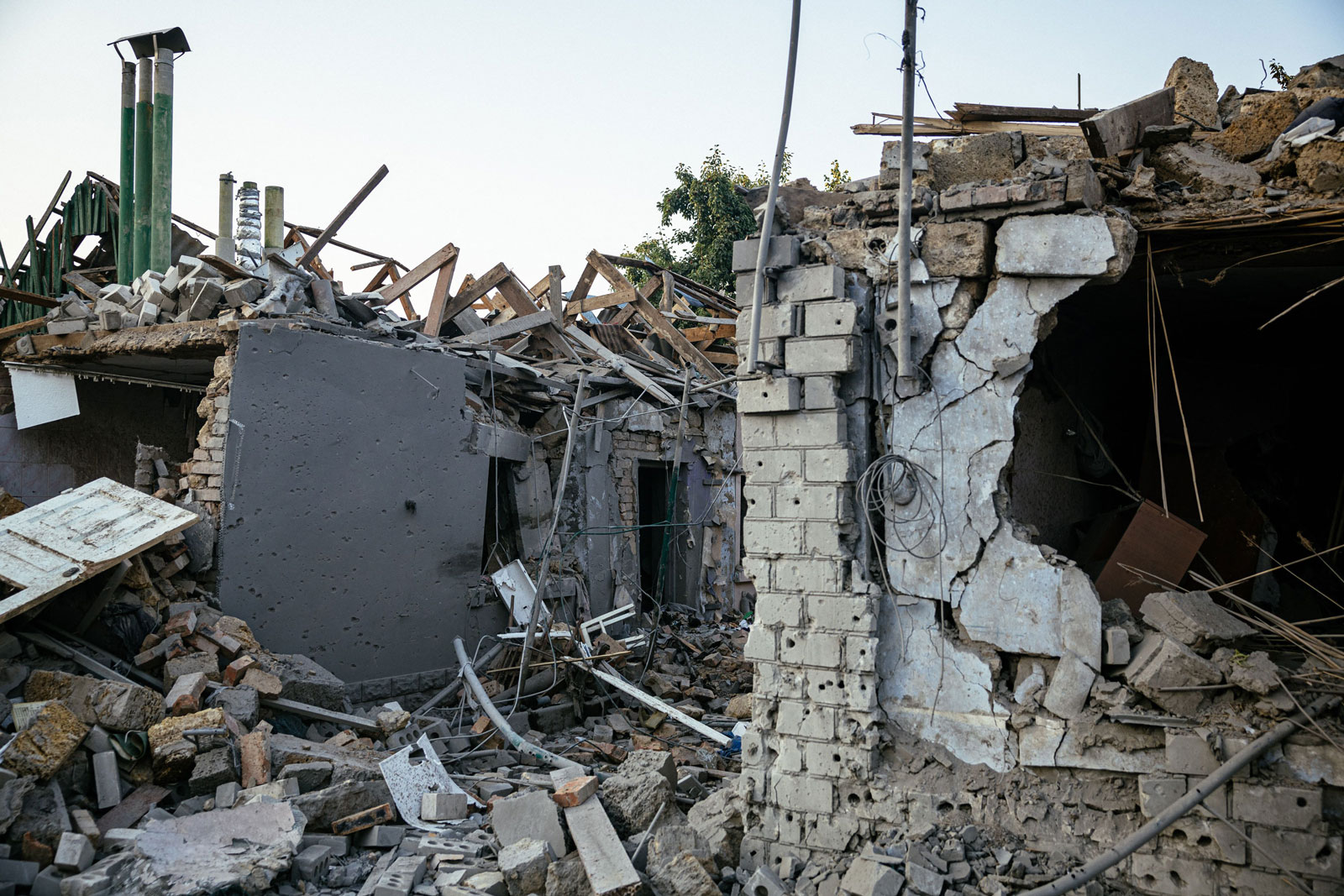 Destruction following a missile strike in Mykolaiv, on Monday. Ukrainian forces have started to retake the southern city of Kherson, which is currently occupied by Russian troops, a local government official said on Monday.