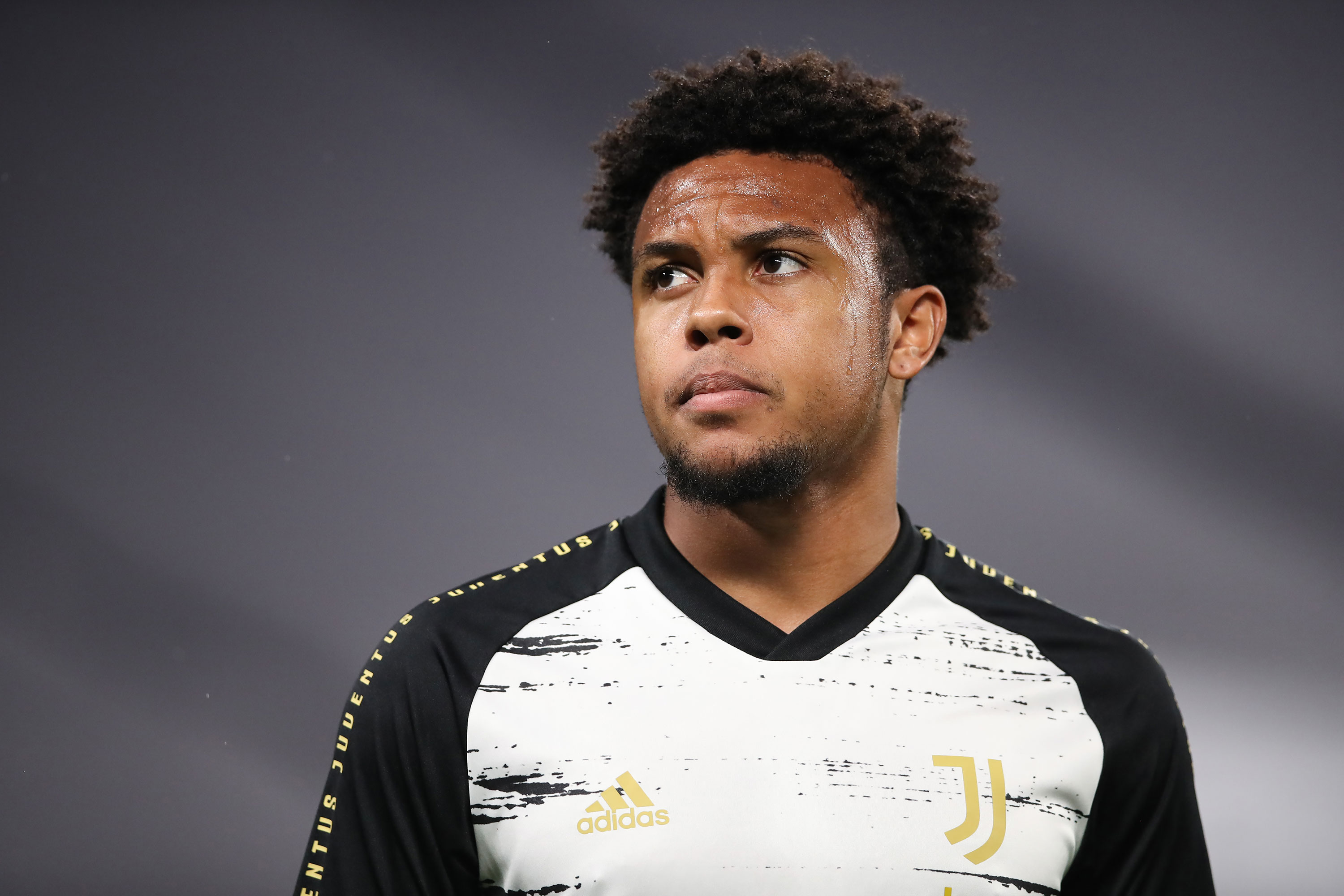 Weston McKennie warms up prior to a match between Juventus and UC Sampdoria on September 20 in Turin, Italy. 