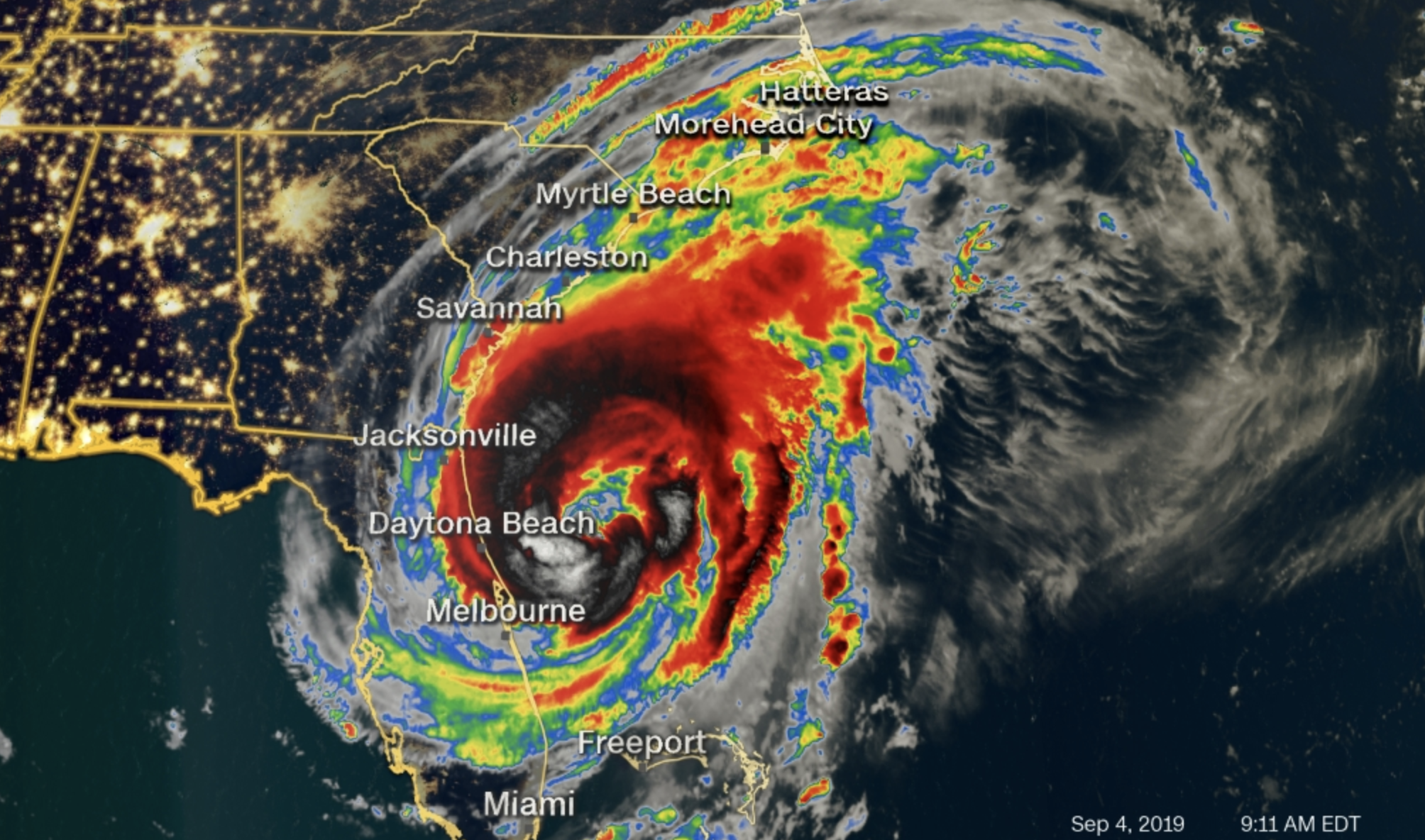 A NASA astronaut's photo of Hurricane Dorian's eye puts the monster storm's  destructive power on full display