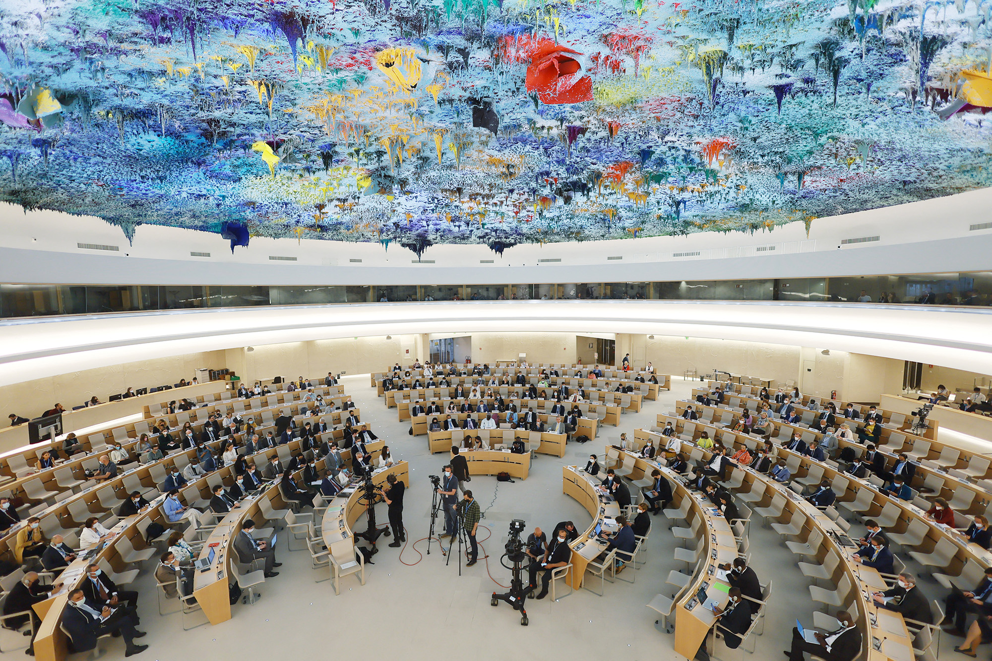 Overview of the Human Rights Council special session on the human rights situation in Ukraine, at the United Nations in Geneva, Switzerland, on May 12.