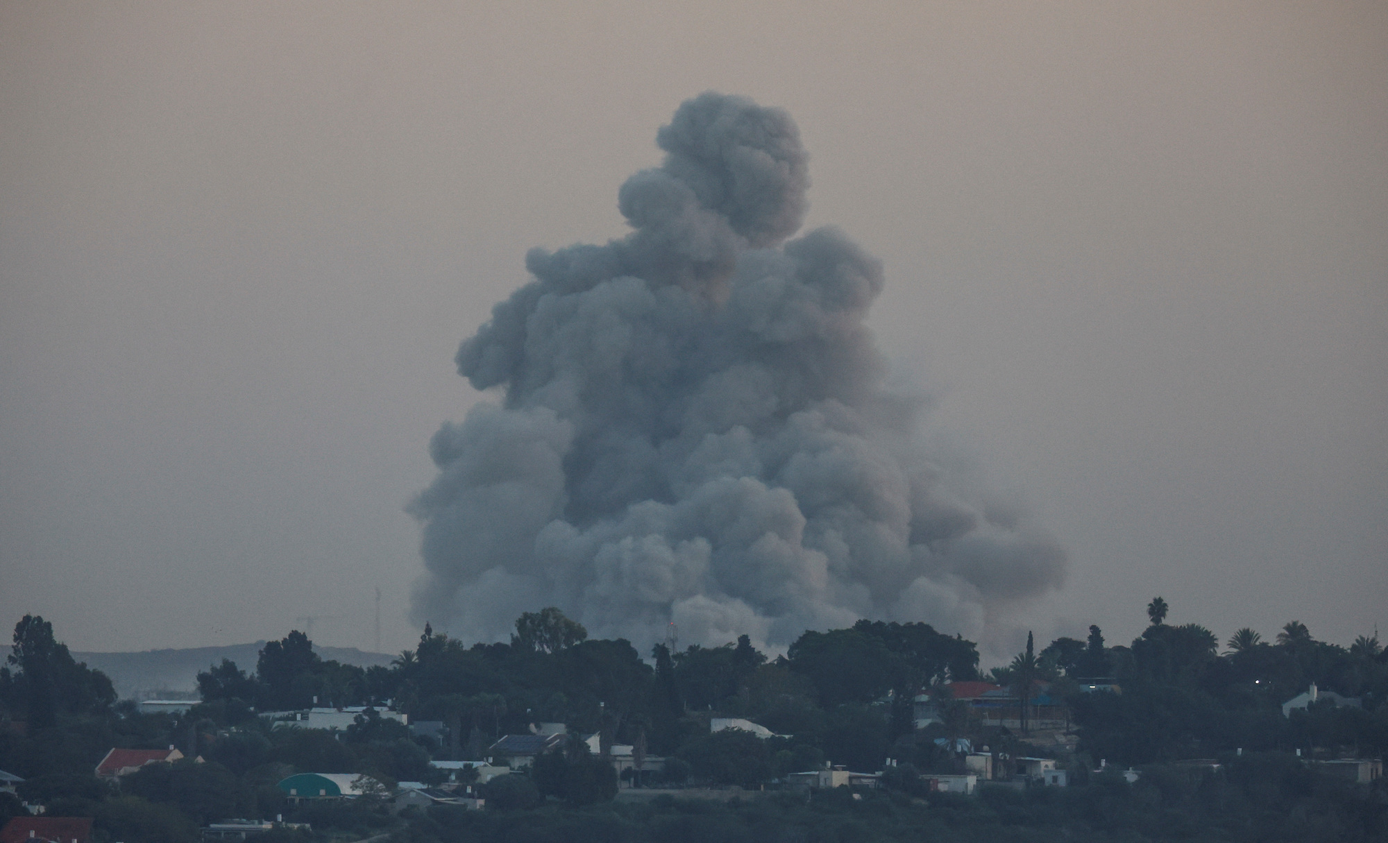 Smoke rises from northern Gaza on Saturday.