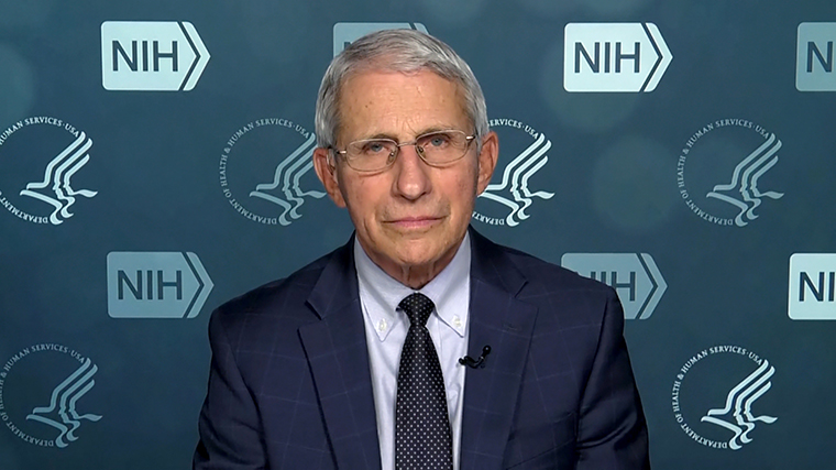 Dr. Anthony Fauci speaks during CNN's town hall on Wednesday night.